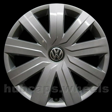 2010 Volkswagen Jetta Hubcaps OEM Genuine Wheel Cover Fits 2015-2016 Volkswagen Jetta - Professionally Refinished Like New - 15in Replacement Single Hubcap ()