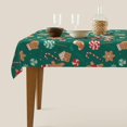 thumbnail image 6 of Gingerbread Man Candy Canes Rectangle Tablecloths Home Table Cover Washable Table Cloth for Kitchen Dining Party 60 X 84 Inch, 6 of 6