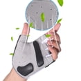 thumbnail image 3 of Bike Gloves Cycling Fingerless Gloves with Breathable Mesh Fashion Design for Motorcycle Mountain Riding Driving Sports Outdoors Exercise(L), 3 of 8