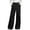 Black, variant on Women's Wrap Front Wide Leg Pants, Summer Casual High Waist Trousers for Women, With Single Button Waist and Side Pockets, Women's Purple, Sizes S-3XL