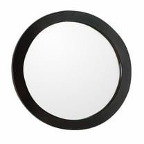 Bellaterra Home Round framed mirror-manufactured wood-sable walnut