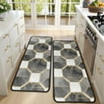 thumbnail image 4 of Kitchen Rugs Sets Of 2,Gray White Gold Marble Pattern Anti Fatigue Kitchen Mat Rugs Non Slip Washable,Decorative Kitchen Floor Mats for Kitchen,Sink,Laundry,17"x47"+17"x47", 4 of 5