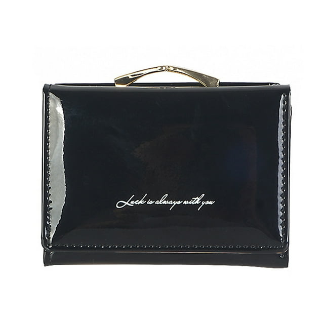Cartera de cuero para mujer, pequeña y compacta, para tarjetas de crédito, monedero de viaje de moda, tarjeta, cartera para identificación