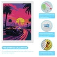 thumbnail image 3 of Diamond Art Kits for Adults, Retro Sunset Fast Car Cityscape 5D Diamond Painting Kits for Adults Beginners, DIY Full Drill Diamond Painting, Gem Art and Crafts 12x16, 3 of 7