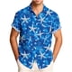 thumbnail image 2 of Ceisia Men's Relaxed Fit Deep Blue 3D Starfish & Bubble Print Hawaiian Shirt Short Sleeve Summer Beach Casual Button Down Shirt (S-5XL) Gifts, 2 of 6