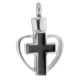 thumbnail image 1 of Esmalte Corazón hueco Religioso Crucifijo Cenizas Cremación Perfume Acero inoxidable Yuyangstore  Colgante en forma de cruz, 1 of 8