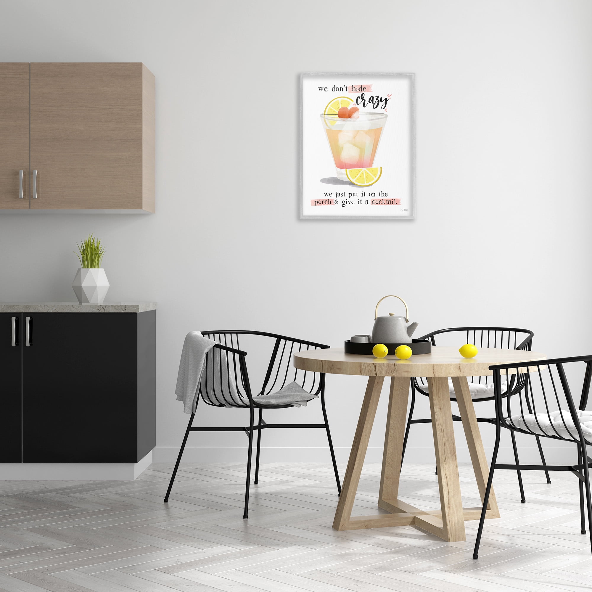 Stupell Industries We Don't Hide Crazy Food & Beverage Painting Gray Framed Art Print Wall Art, 24 x 30