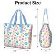 thumbnail image 3 of Tote Bag for Women - Pets Paws Print Colorful Shoulder Bag - Large Utility Work Duffle Bag with Zipper Handbag for Travel, Work, Sprots, 3 of 5