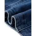 thumbnail image 5 of INSPIRE CHIC Women's Turndown Collar Short Sleeve Washed Denim Cropped Jean Jacket Vintage Blue S, 5 of 6