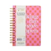 Think Ink 15 Month Weekly 5.75" x 8.25" Pink Checkered July 2026 - Sept 2027 Twin Wire Tabbed Planner