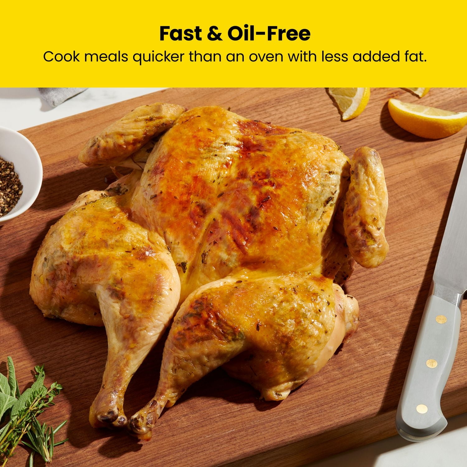 Chefman Easy-View Air Fryer with Digital Controls, 7.5L (8 Qt) Capacity - Stainless Steel, New, 7.5L (8 Quart) Air Fryer