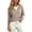 Khaki, variant on Lnmiateer Women Fall Winter Henley Neck Sweater 2 in 1 Collared Button Crew Neck Long Sleeve Loose Tunic Tops Office Business Casual Going Out Outfit