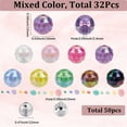 thumbnail image 2 of 82Pcs Mirror Ball Bead Acrylic Pen Beads Bulk Colorful Faceted Round Sparkly Disco Reflective Mirrorballs Small Loose Spacer Pens Beadable Bead for Jewelry Making DIY Crafts Accessories Multi-color, 2 of 4