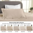 thumbnail image 4 of BNM Cotton 3 Piece Matelasse Bedspread Set, Linen, Queen, 4 of 11