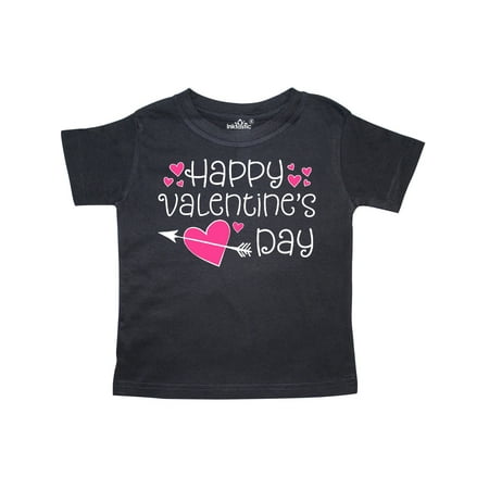

Inktastic Happy Valentines Day pink hearts and arrow Gift Toddler Boy or Toddler Girl T-Shirt