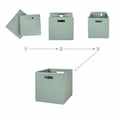 thumbnail image 3 of Better Homes & Gardens Felt Cube Storage Bins (12.75" x 12.75"), Soft Green, 2 Pack, 3 of 6