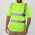 thumbnail image 3 of AHTJRT 2PCS High Visibility Short Sleeve Reflective Safety T-Shirt Men Heavy Duty Breathable Hi Vis Shirt Yellow XL, 3 of 8