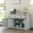 Gymax 3 Drawers Sideboard Buffet Console Table Kitchen Storage