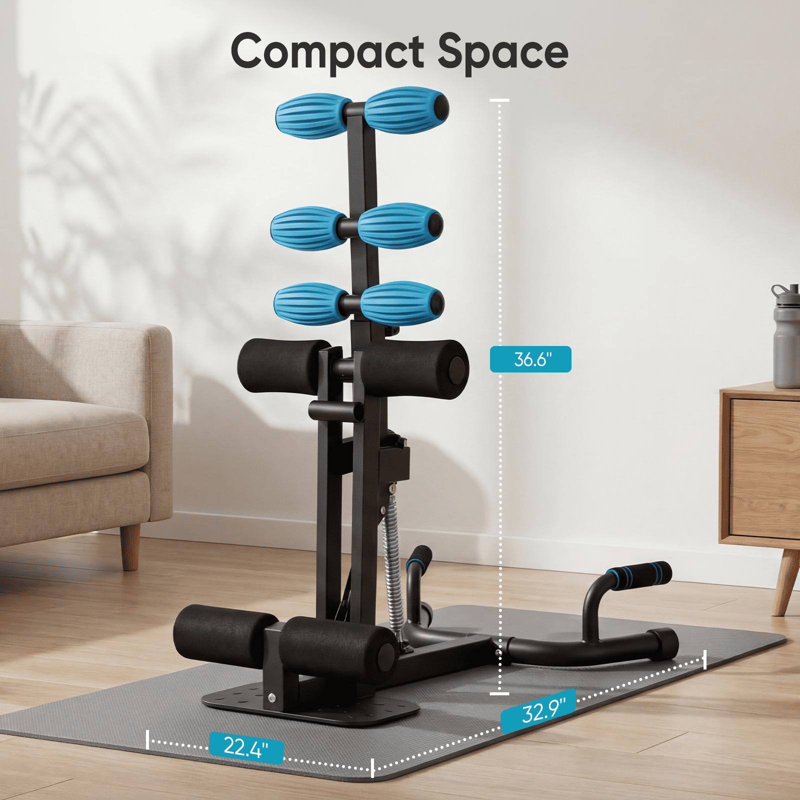 EDX Deep Squat Machine for Women, Adjustable Glutes Trainer, Core & Leg Workout Equipment with Push Up Board for Home Gym