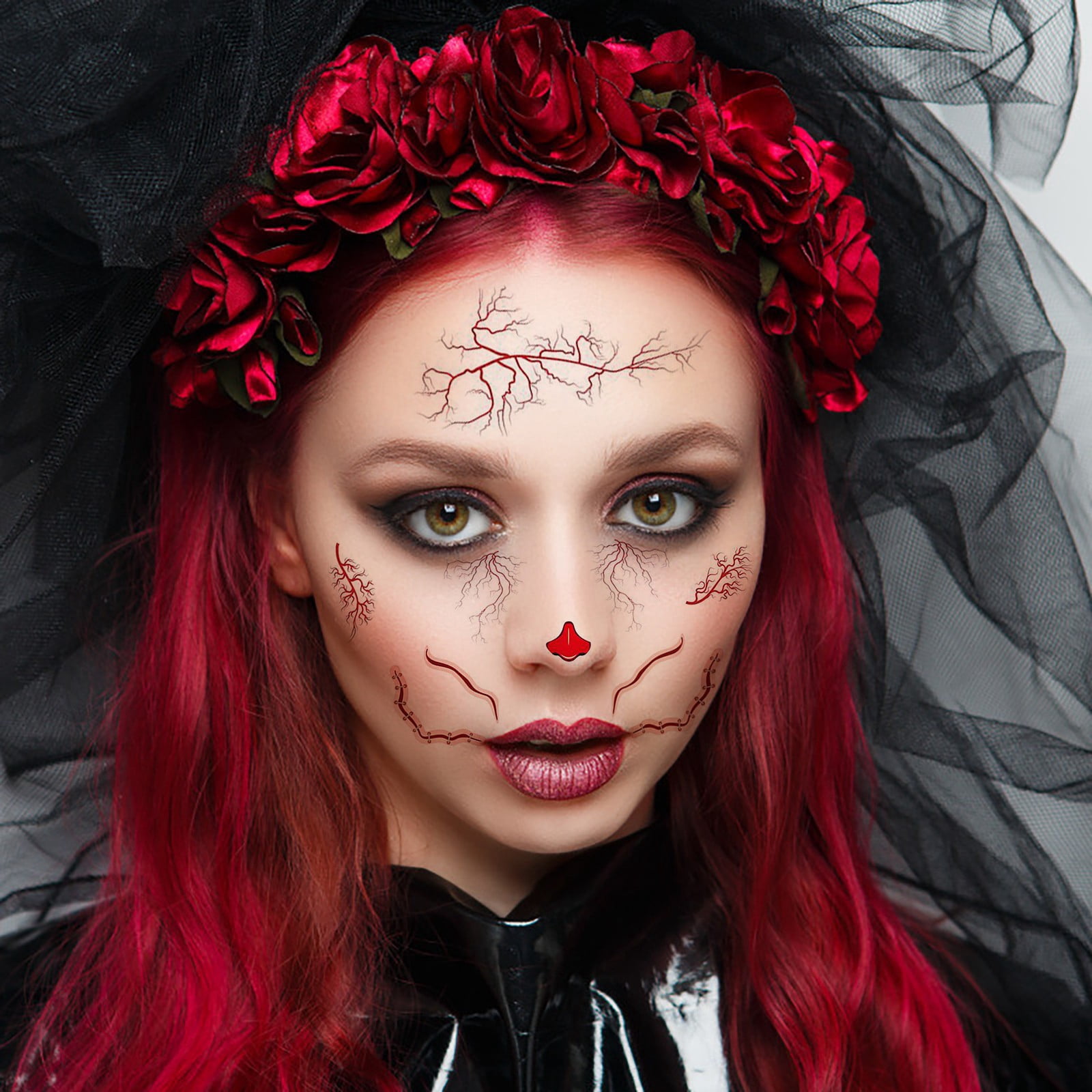 Halloween Bloody Scar Fake Temporary Tattoo Sticker Waterproof Body