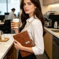 thumbnail image 4 of A5 Soft Cover Notebook Buckle Journal Thickened High Appearance Business Notebook Brown, 4 of 5