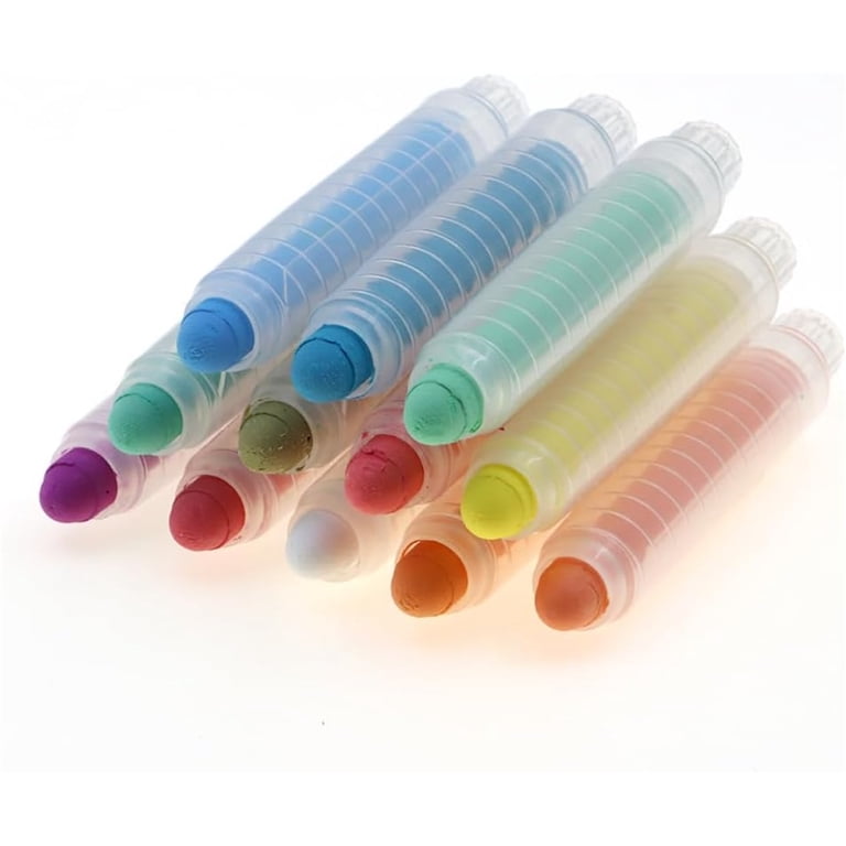 Pool Chalk Dustless Chalk For Kids, Colored Sidewalk Chalk With Holder ...