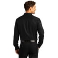 thumbnail image 2 of Port Authority W808 Long Sleeve SuperPro React Twill Shirt, Deep Black, XL, 2 of 4