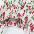thumbnail image 5 of Rggeeun Summer Clothes Princess Kid Ruched Strap Flowers Baby Dress Toddler Girls Floral Girls Dress Cozy Casual O-Neck Sundress, 5 of 6