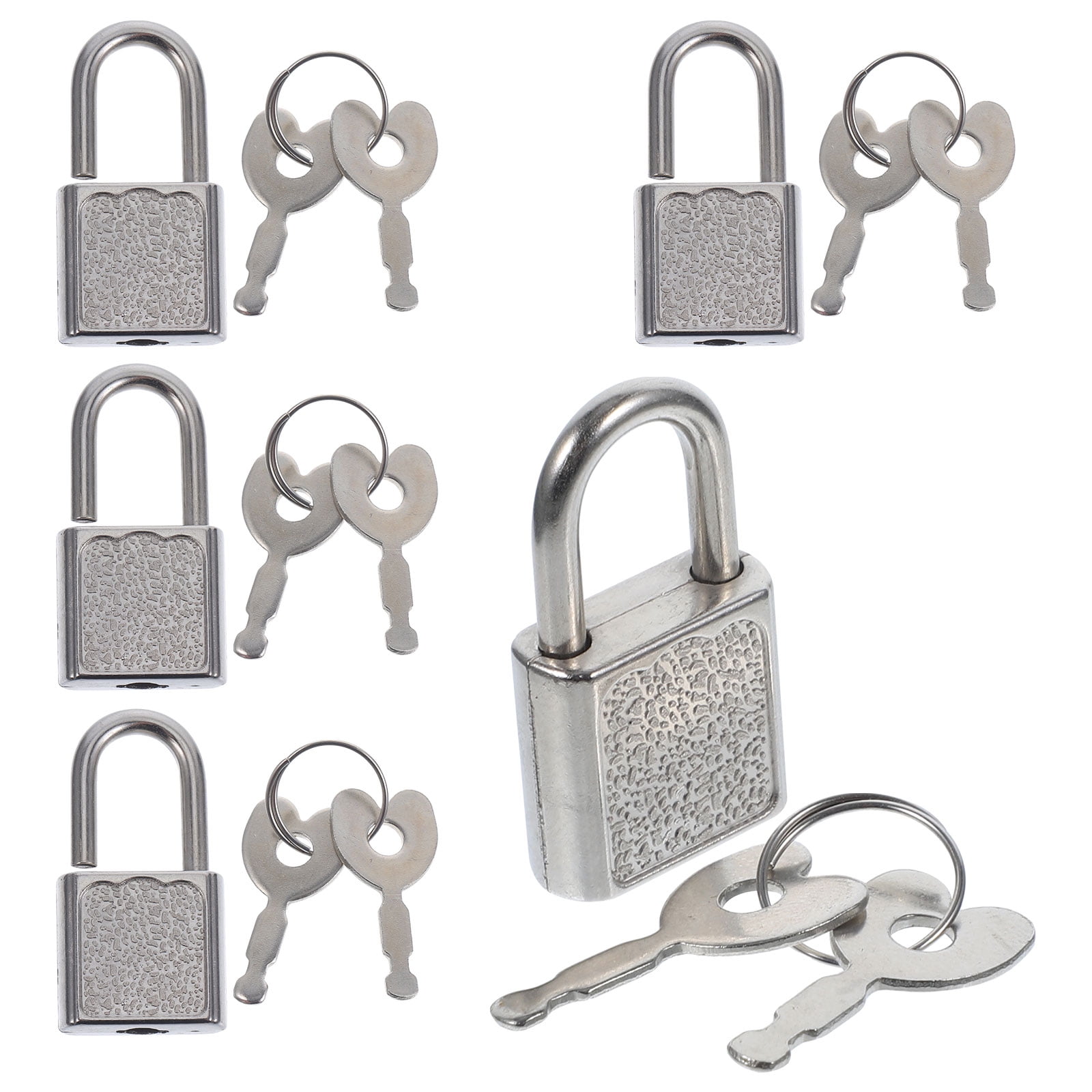 5 Sets of Treasure Box Lock with Key Plastic Lock Kids Toy