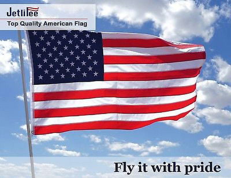 2x3 Ft USA American Flag Embroidered Stars Sewn Stripes Grommets Nylon 20 Packs