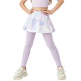 thumbnail image 3 of CPNG Girls Skirted Leggings Stretchy Athletic Workout Dance Tennis Yoga Leggings with Ruffle Skirt Daily Tights for Girls, 3 of 6