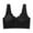 Black, variant on Women's Plus Size Full Coverage Front Closure Posture Back Unpadded Wireless Support Bra Everyday Bra