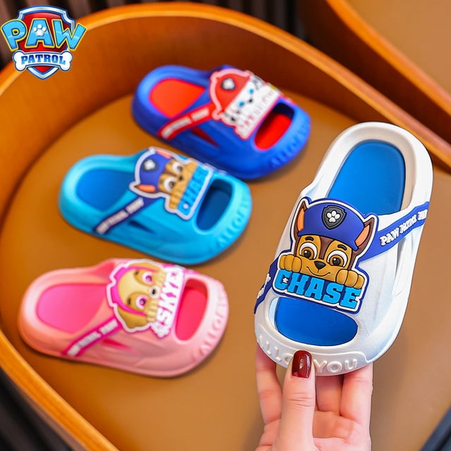 Zapatillas de la patrulla canina para niño y niña, sandalias de dibujos animados, Chase Skye Marshall, zapatos para el hogar para interiores, regalos para niños