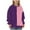 A Purple, variant on Girls Crewneck Sweatshirts Fleece Lined Long Sleeve Pullover Pastel Color Block Fall Winter Casual Wear 2-14 Years