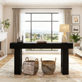 thumbnail image 4 of Fnova 63" Long Console Table, 2-Tier Wooden Narrow Rectangular Sofa Table Behind Couch, Farmhouse Entryway Table for Entrance, Hallway, Living Room, 4 of 9