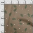 thumbnail image 2 of oneOone Cotton Jersey Light Brown Fabric Christmas Feather Craft Projects Decor Fabric Printed By The Yard 58 Inch Wide, 2 of 6