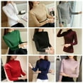 thumbnail image 4 of Automne et Hiver Pull Coréen à Demi-Col Roulé Veste à Manches Longues pour Femmes Ensemble Pull Tricoté à la Tête, 4 of 4