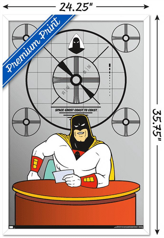 Space Ghost Coast to Coast - Desk Wall Poster, 22.375" x 34", Framed