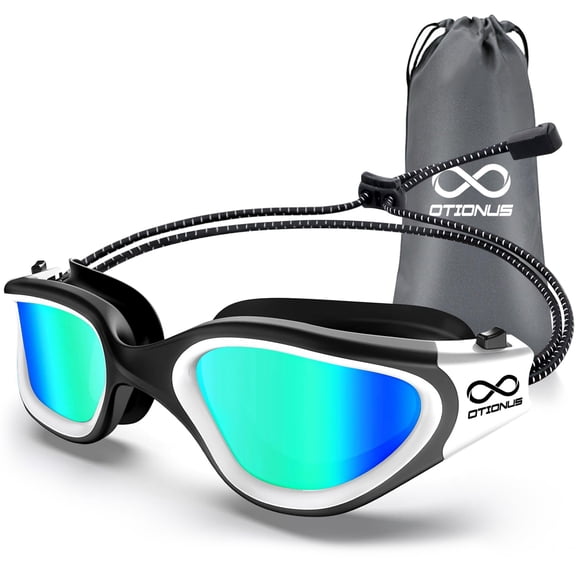 Otionus Polarized Swim Goggles with Bungee Strap for Men Women