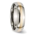 thumbnail image 4 of Titanium 14k Gold Inlay 6mm Ring Man Wedding Precious Metal   For Dad Mens  For Him, 4 of 10