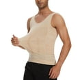 thumbnail image 3 of QRIC 2 Pack Men Slimming Body Shaper Vest Chest Compression Shirts Abs Abdomen Slim Tank Top Undershirt Shapewear Tank Top for Men, 3 of 8