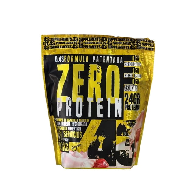 Zero Protein 43 Supplements 1kg (31 serv) sabor galleta 43 SUPPLEMENTS Zero Protein 43 Supplements 1kg (31 serv)