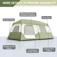thumbnail image 4 of Ktaxon Camping Tent Instant Cabin Tent 8 Person 2 Room Huge Tent for Family with Storage Pockets, 4 of 8