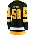thumbnail image 3 of Women's Fanatics Kris Letang Black Pittsburgh Penguins Home Breakaway Player Jersey, 3 of 3