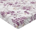 thumbnail image 4 of Ambesonne Floral Fitted Sheet, Classical Vibe Jungle Flower, Queen Size, Plum Pale Almond Green, 4 of 5