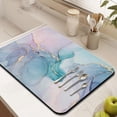 thumbnail image 6 of 2 Pack Coffee Maker Mat for Countertops, Dish Mat Drying Kitchen Mat Set 18 X 24+19.5x12Inch; Espresso Machine Mat Coffee Pot Mats for Kitchen Counter Ultra Absorbent and Non-Slip Marble Pattern Pad, 6 of 6