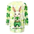 thumbnail image 5 of HOMBOM Holiday Shamrock Shirts for Women Irish Graphic Tees 3/4 Sleeve St.Patrick's Day Brown Crewneck Ladies Tshirts, 5 of 5