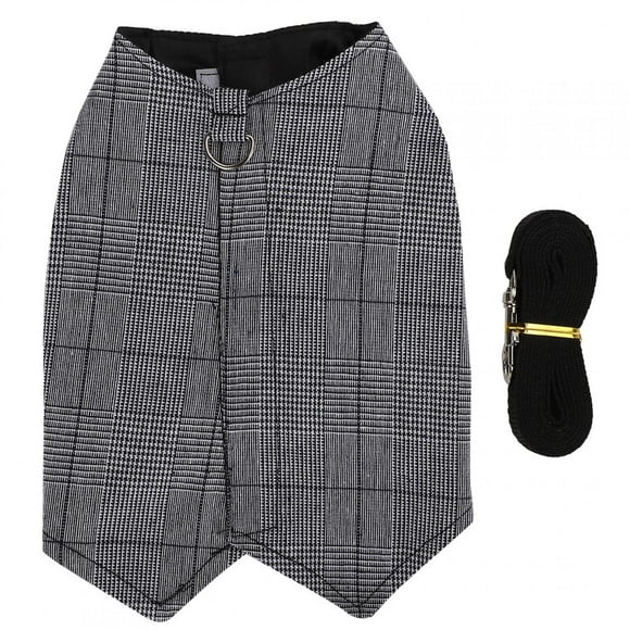 Conjunto de arnés y correa para mascotas pequeñas, chaleco transpirable con correa para el pecho, estilo traje para conejos y gatos, talla S