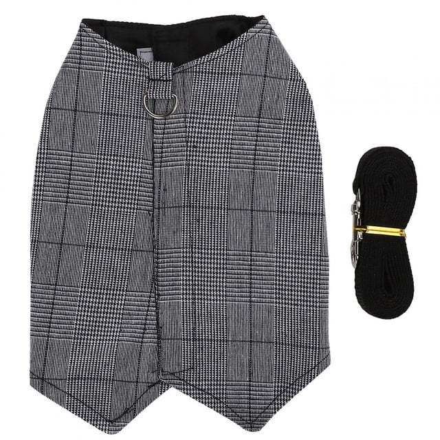 Conjunto de arnés y correa para mascotas pequeñas, chaleco transpirable con correa para el pecho, estilo traje para conejos y gatos, talla S