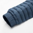 thumbnail image 3 of YgkuHd Men's Winter Hooded Windproof Thickened Puffer Jacket Solid Color Spliced Quilted Casual Zip Up Coat for Outdoor Daily Commute Wear, 3 of 7